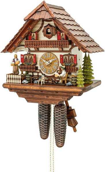 Chalet Style beer scene waitress 8 day cuckoo clock without music