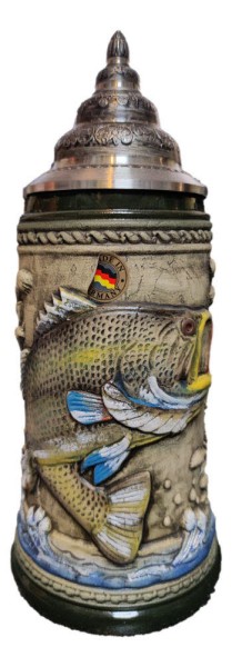 Sea Bass Antik 0,5L authentic german beer stein - Bild 1