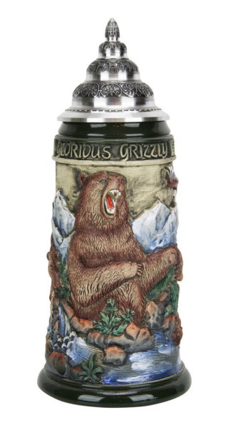 Grizzly bear 0,5 L Antik authentic german beer stein - Bild 1