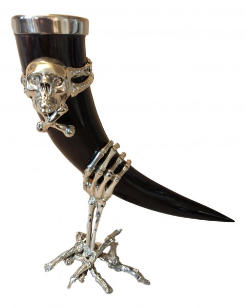 Unique Skull Bull horn, hand made in Germany