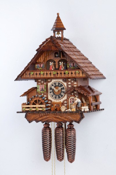 Black Forrest Wood chopper 8 day cuckoo clock with music